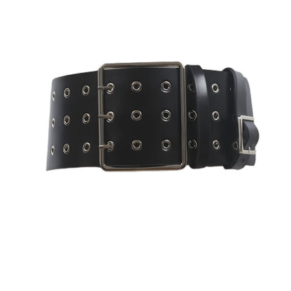 Belt Wide Xxl TO Triple Prongs And Multiples Rivets Model Sidney by Zictor