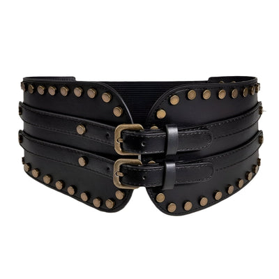 XXL Belt With Double Row Prong Buckle - Model Nour