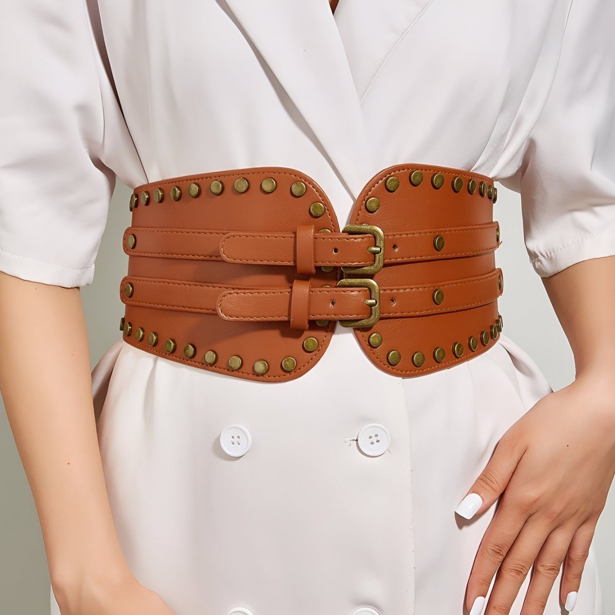 Belt Wide Xxl With Buckle Prong Double Rang Model Nour by Zictor