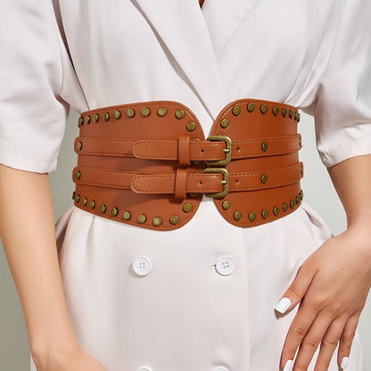 Belt Wide Xxl With Buckle Prong Double Rang Model Nour by Zictor