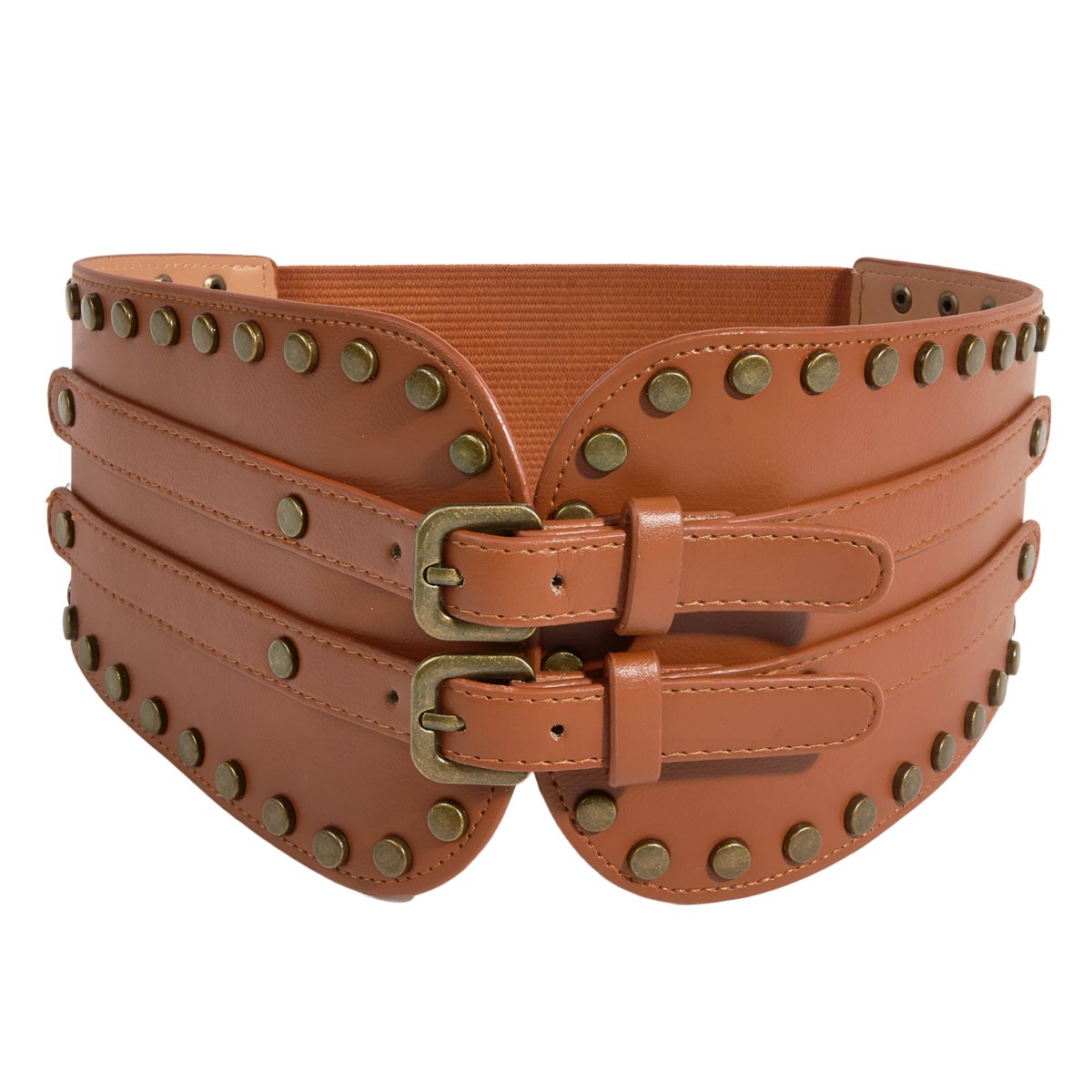 Belt Extra Wide XXL with buckle prong double rang, model Nour - Zictor