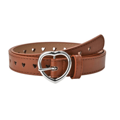 Belt for fille with buckle in coeur, in simili vegan, model Mel - Zictor