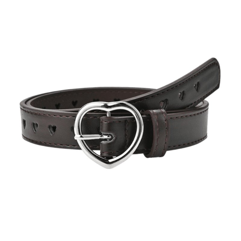Belt for fille with buckle in coeur, in simili vegan, model Mel - Zictor