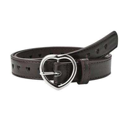 Belt for fille with buckle in coeur, in simili vegan, model Mel - Zictor