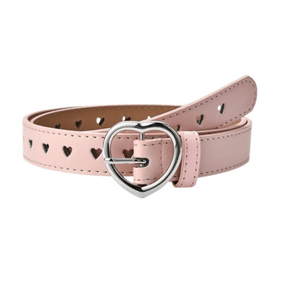 Belt for fille with buckle in coeur, in simili vegan, model Mel - Zictor