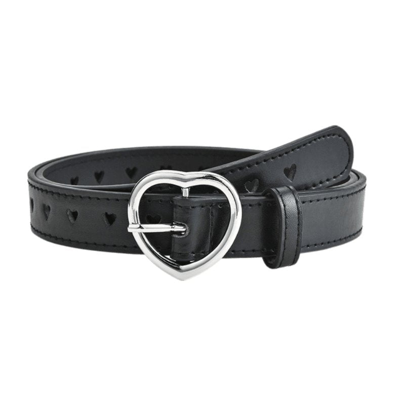 Belt for fille with buckle in coeur, in simili vegan, model Mel - Zictor