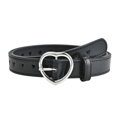 Belt for fille with buckle in coeur, in simili vegan, model Mel - Zictor