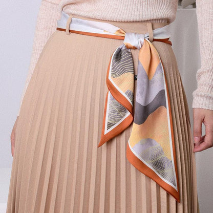Belt foulard in soie au motif abstrait , model RuFinnleyo - Zictor