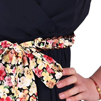Copie Of Belt Foulard Au Motif Fleuri With Anneaux In Bois Of Noix Of Coco Model Duc by Zictor