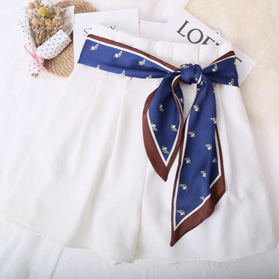 Silk Scarf Belt With Horsehead Motifs - Model Shen