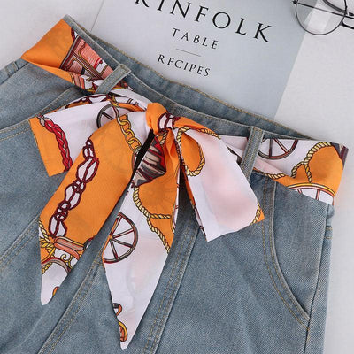 Silk Belt With Calèche Motif Knot Buckle - Model Ashlei