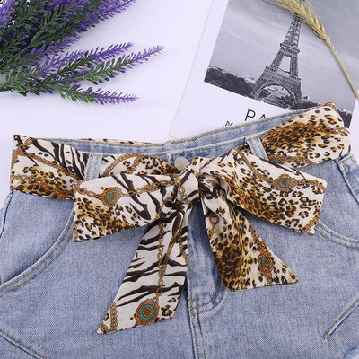 Silk Belt With Chain Motif - Model Codi