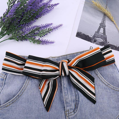 Belt foulard in soie with motif to Simranures, model Lumi - Zictor