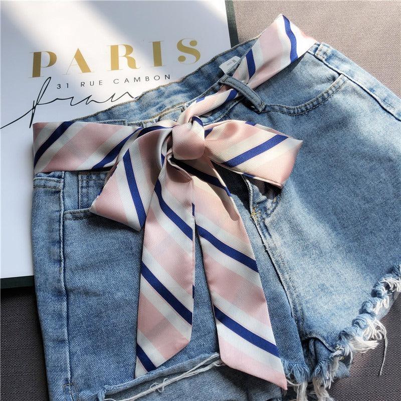 Belt foulard, to Simranures blue, model Bright - Zictor