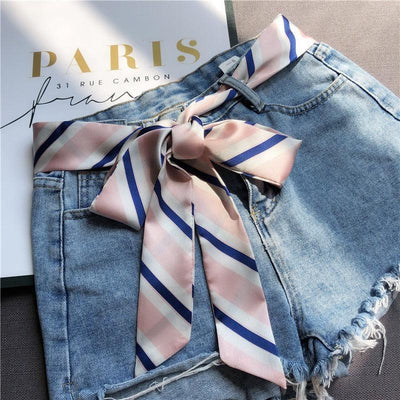 Blue Striped Belt for Everyday Wear - Model Bright