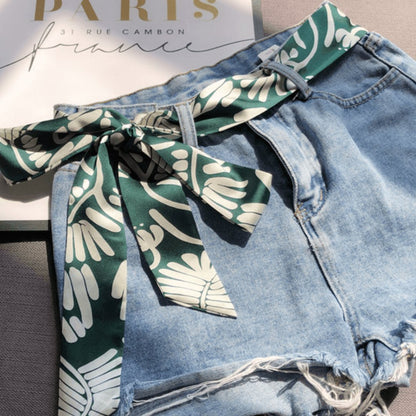 Belt foulard, to motif tropical, model SKerrey - Zictor