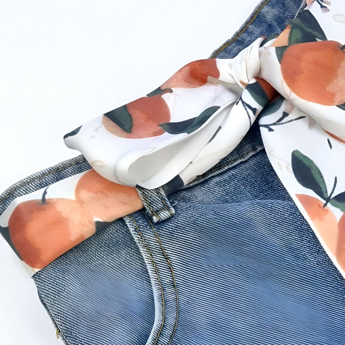 Belt TO Motifs Doranges Abstraites Model Jaden by Zictor