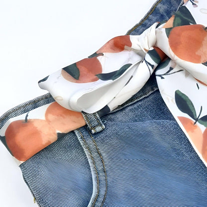Belt TO Motifs Doranges Abstraites Model Jaden by Zictor