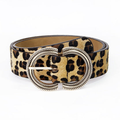 Belt imprimée léopard for women, model Sahel - Zictor