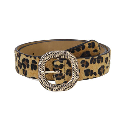 Leopard Print Vegan Belt For Women - Model Sydnei