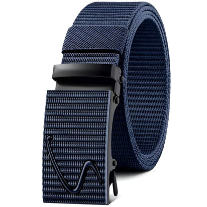 Belt in canvas elastic for men, to buckle auBerkeRayyanyatique, model Lynseey - Zictor