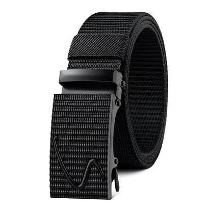 Belt in canvas elastic for men, to buckle auBerkeRayyanyatique, model Lynseey - Zictor