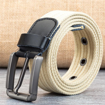 Belt in canvas for men, model Edeny - Zictor
