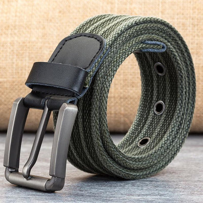 Belt in canvas for men, model Edeny - Zictor