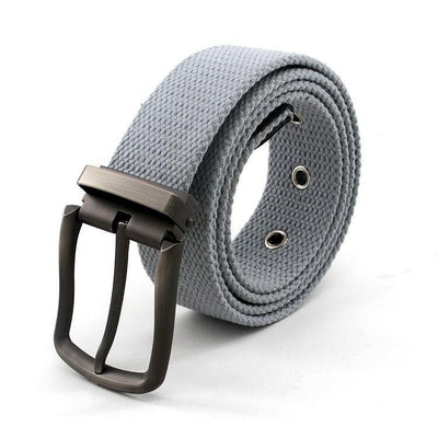 Canvas Belt For Men Silver Buckle - Model Camille
