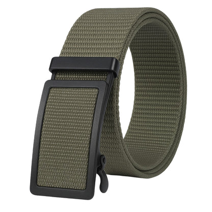 Belt in canvas for men, to buckle auBerkeRayyanyatique, model Clément - Zictor