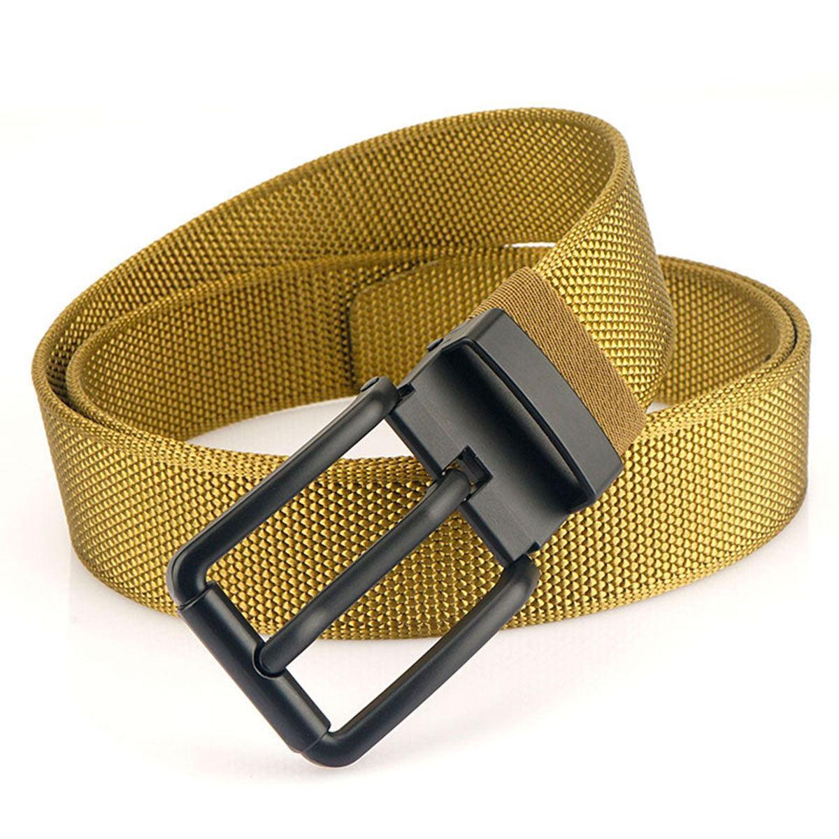 Belt in Canvas Nylon with buckle black, model Deandre - Zictor