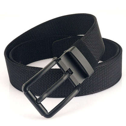 Belt in Canvas Nylon with buckle black, model Deandre - Zictor
