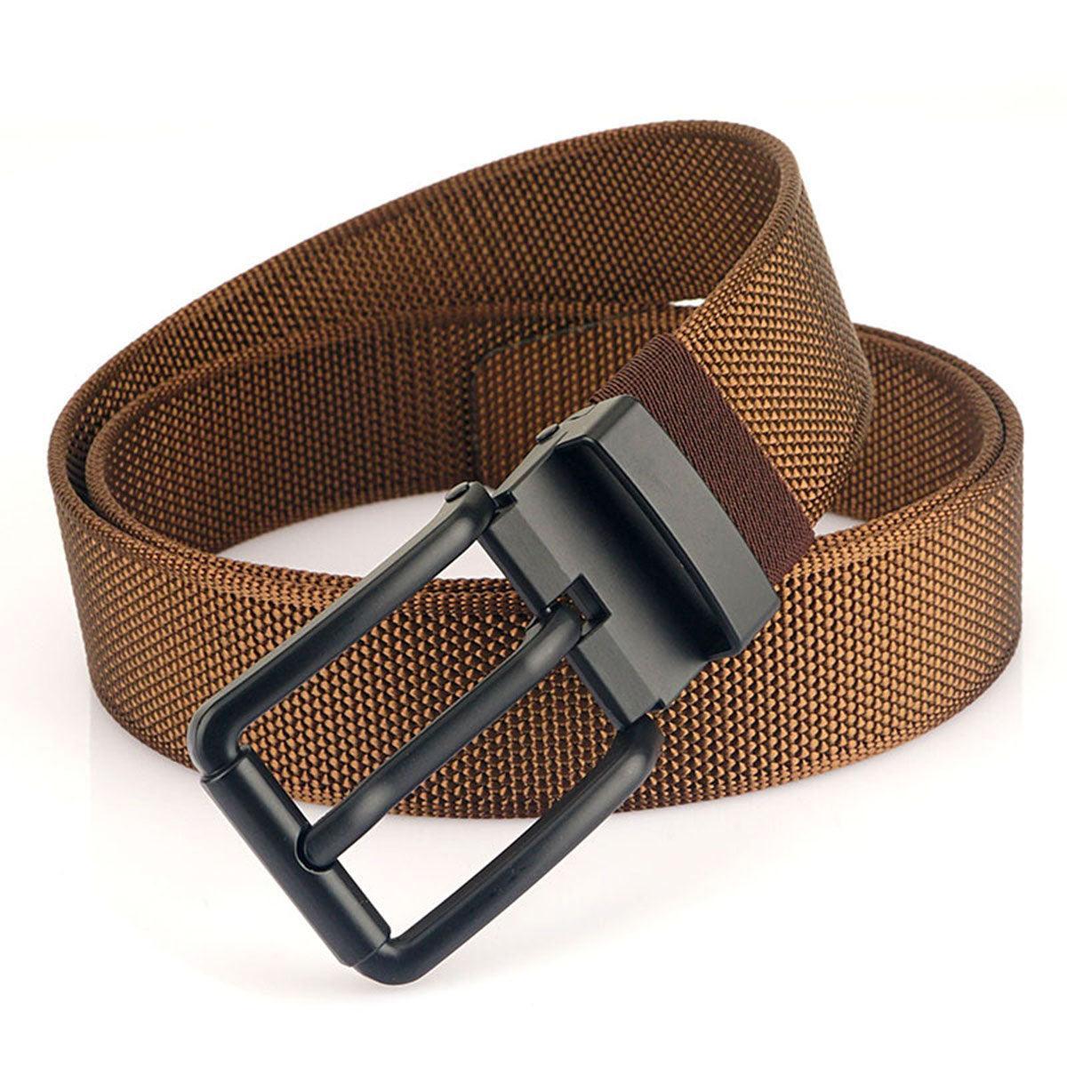 Belt in Canvas Nylon with buckle black, model Deandre - Zictor