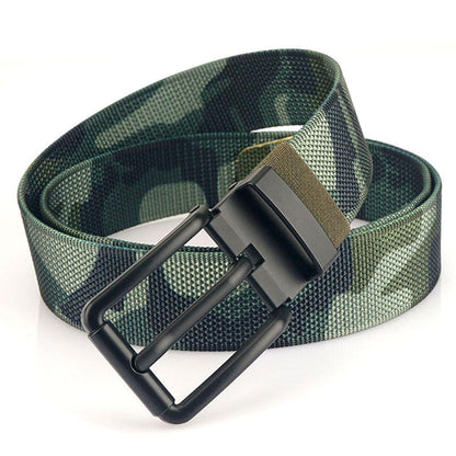 Belt in Canvas Nylon with buckle black, model Deandre - Zictor
