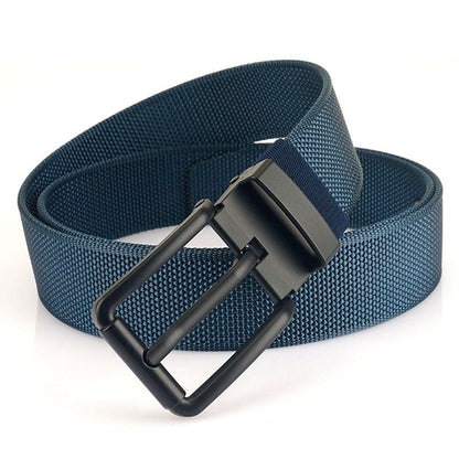 Belt in Canvas Nylon with buckle black, model Deandre - Zictor