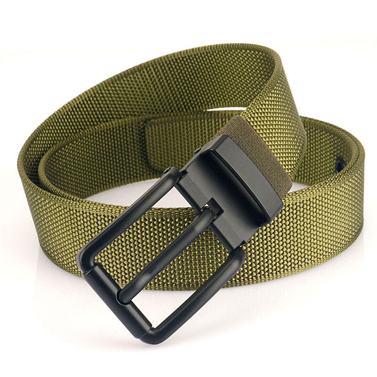 Belt in Canvas Nylon with buckle black, model Deandre - Zictor