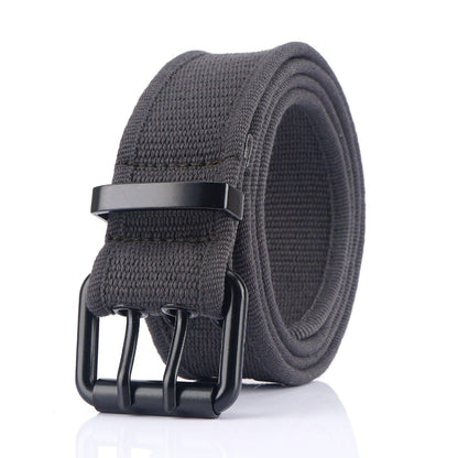 Belt in Canvas to buckle black double prong, model Kendrix - Zictor