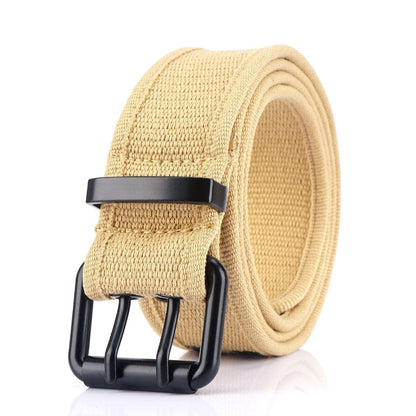 Belt in Canvas to buckle black double prong, model Kendrix - Zictor