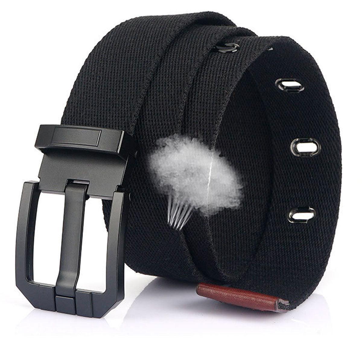 Belt Canvas With Buckle Black Model Mylan by Zictor