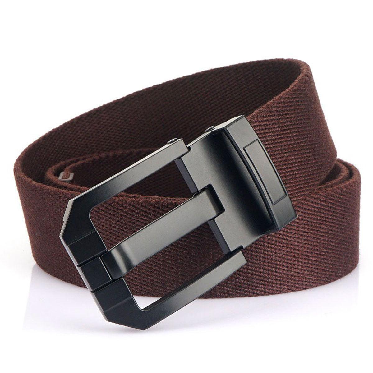 Belt in Canvas with buckle black, model TChens - Zictor