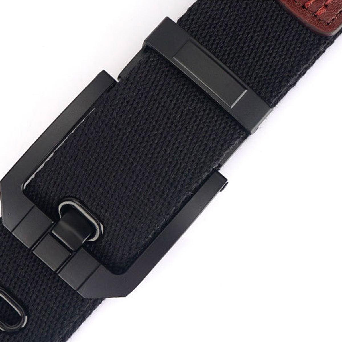 Belt Canvas With Buckle Black Model Mylan by Zictor