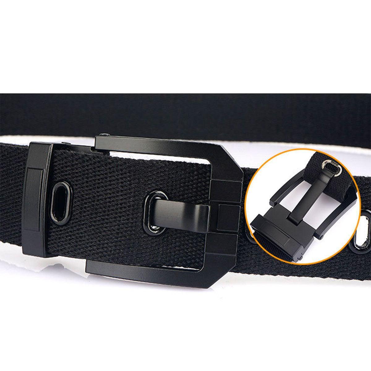 Belt Canvas With Buckle Black Model Mylan by Zictor