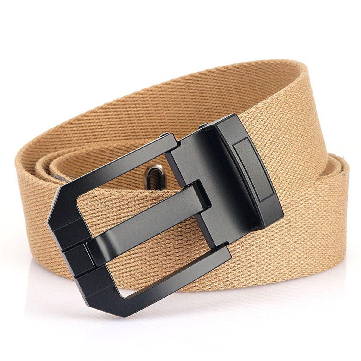 Belt in Canvas with buckle black, model TChens - Zictor