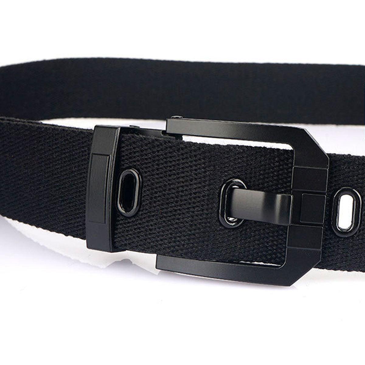 Belt Canvas With Buckle Black Model Mylan by Zictor