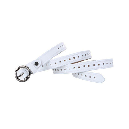 Belt Leather Ajoure For Women TO Buckle Ronde Model Marlon by Zictor