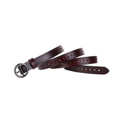 Belt Leather Ajoure For Women TO Buckle Ronde Model Marlon by Zictor