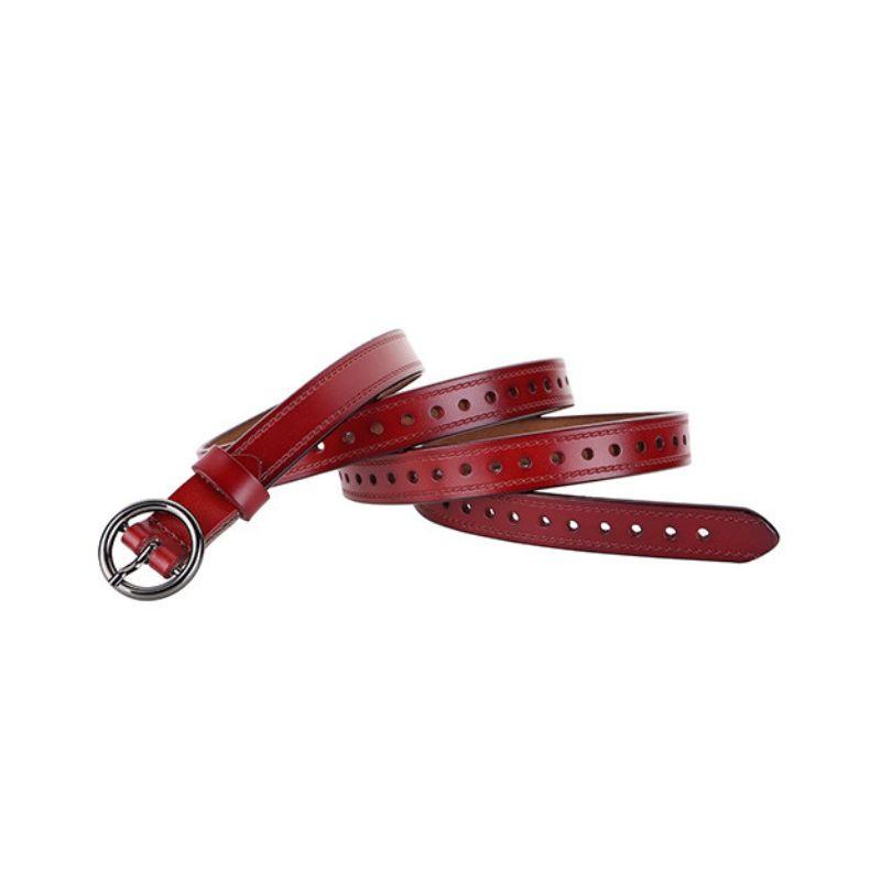 Belt Leather Ajoure For Women TO Buckle Ronde Model Marlon by Zictor