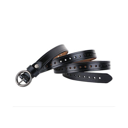 Belt Leather Ajoure For Women TO Buckle Ronde Model Marlon by Zictor
