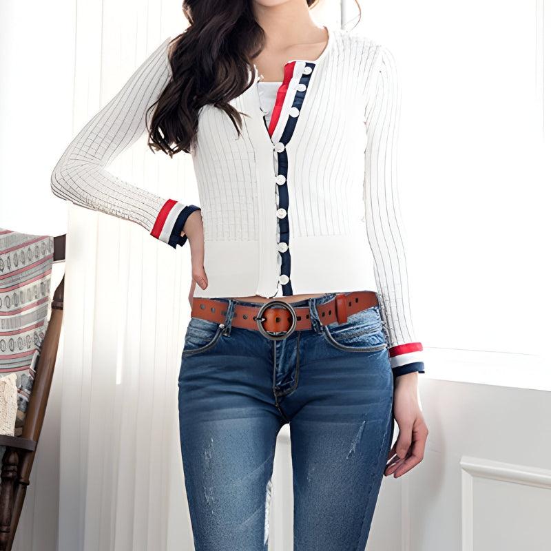 Belt Leather Ajoure For Women TO Buckle Ronde Model Marlon by Zictor
