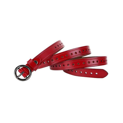 Belt Leather Ajoure For Women TO Buckle Ronde Model Marlon by Zictor